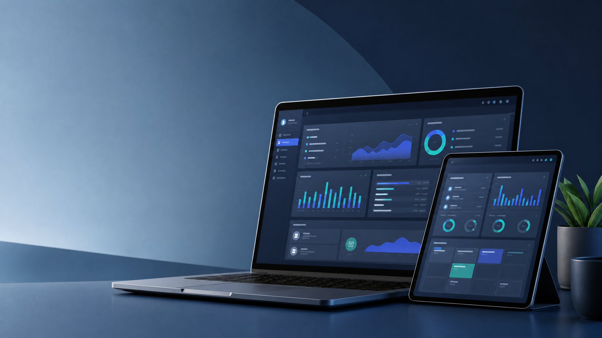 Business software dashboard for a UK small business